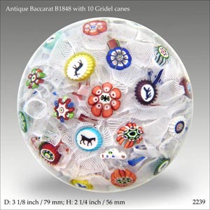 Antique Baccarat B1848 paperweight (ref. 2239)
