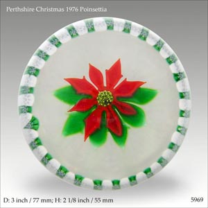 Perthshire Xmas 1976 paperweight (ref. 5969)