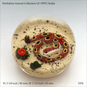 Perthshire 1997G Snake paperweight (ref. 5376)