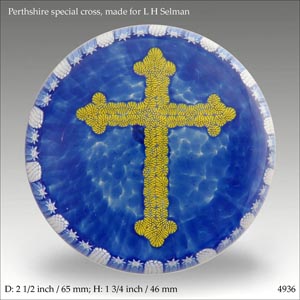 Perthshire Cross special paperweight (ref. 4936)