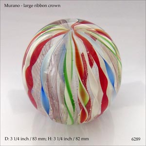 Murano crown paperweight (ref. 6289)