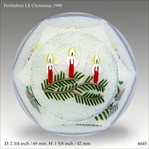 Perthshire Christmas 1999 paperweight (ref. 6645)