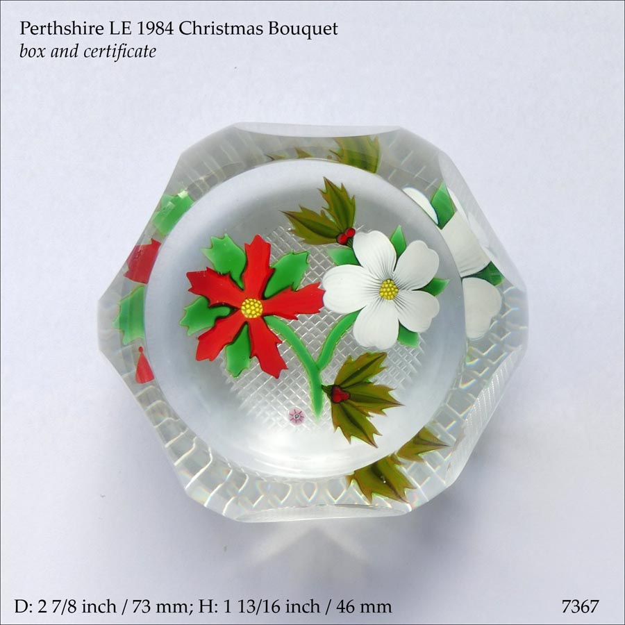 Perthshire Xmas 1984 paperweight (ref. 7367)