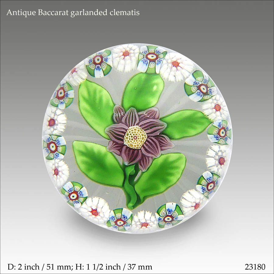 Baccarat clematis paperweight (ref.23180)