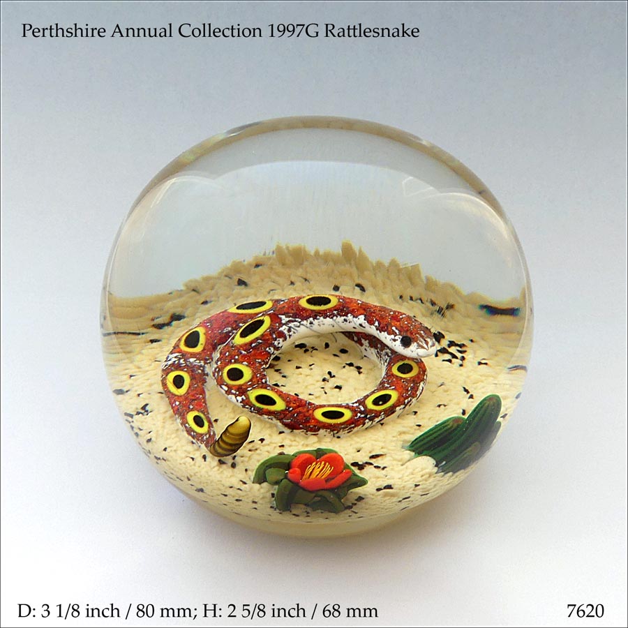 Perthshire 1997G Snake paperweight (ref. 7620)