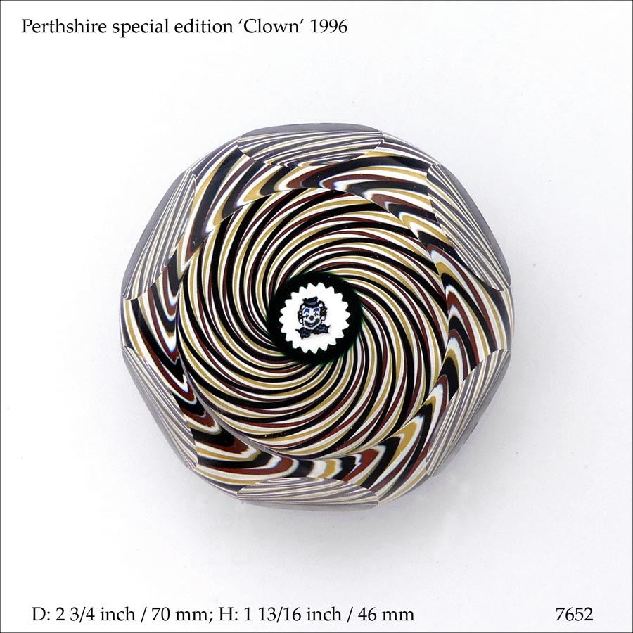 Perthshire special Clown paperweight (ref. 7634