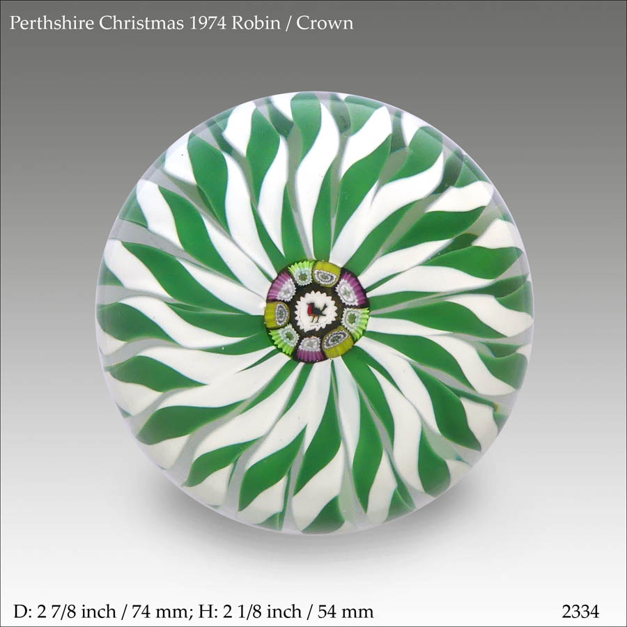 Perthshire Xmas 1974 paperweight (ref. 2334)