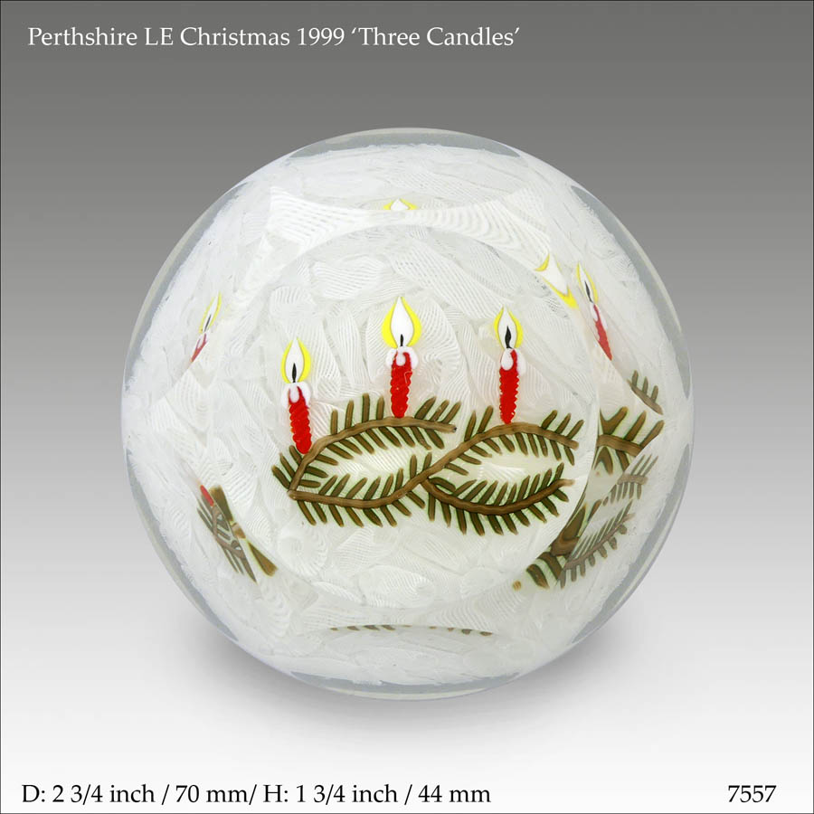 Perthshire Xmas 1985 paperweight (ref. 7543)