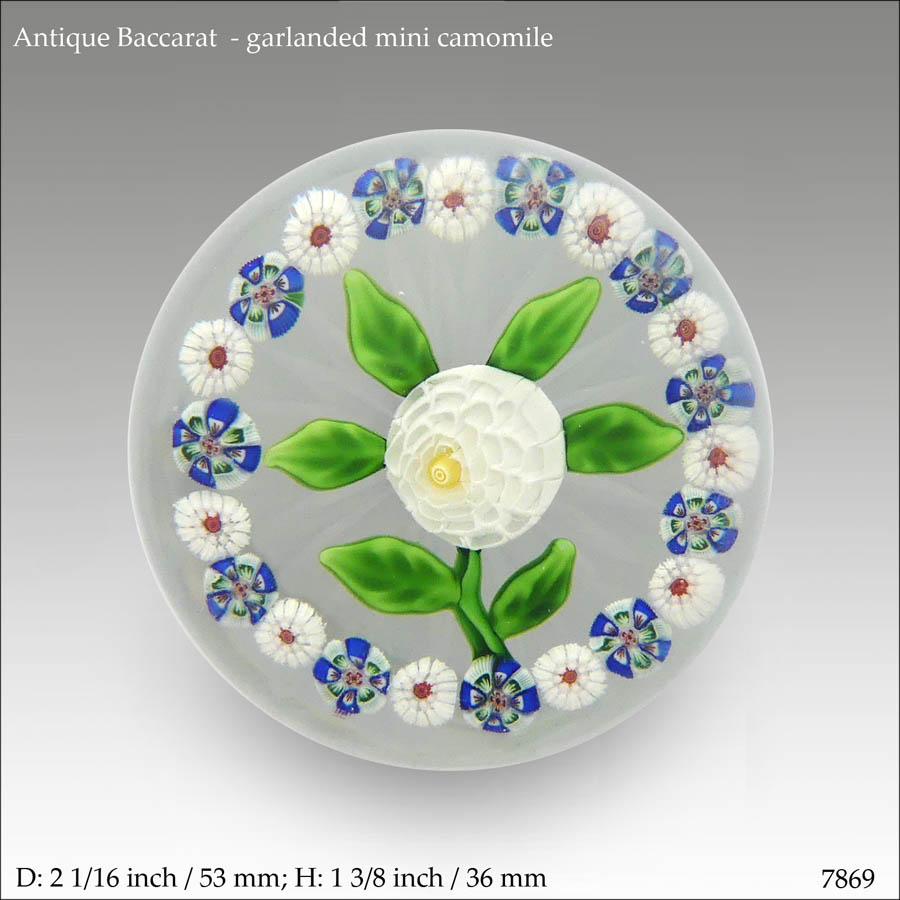 Antique Baccarat camomile paperweight (ref. 7869)