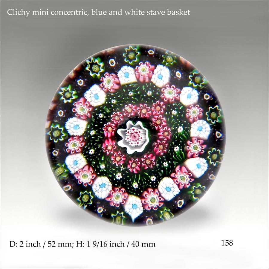 Clichy stave basket paperweight (ref. 158)