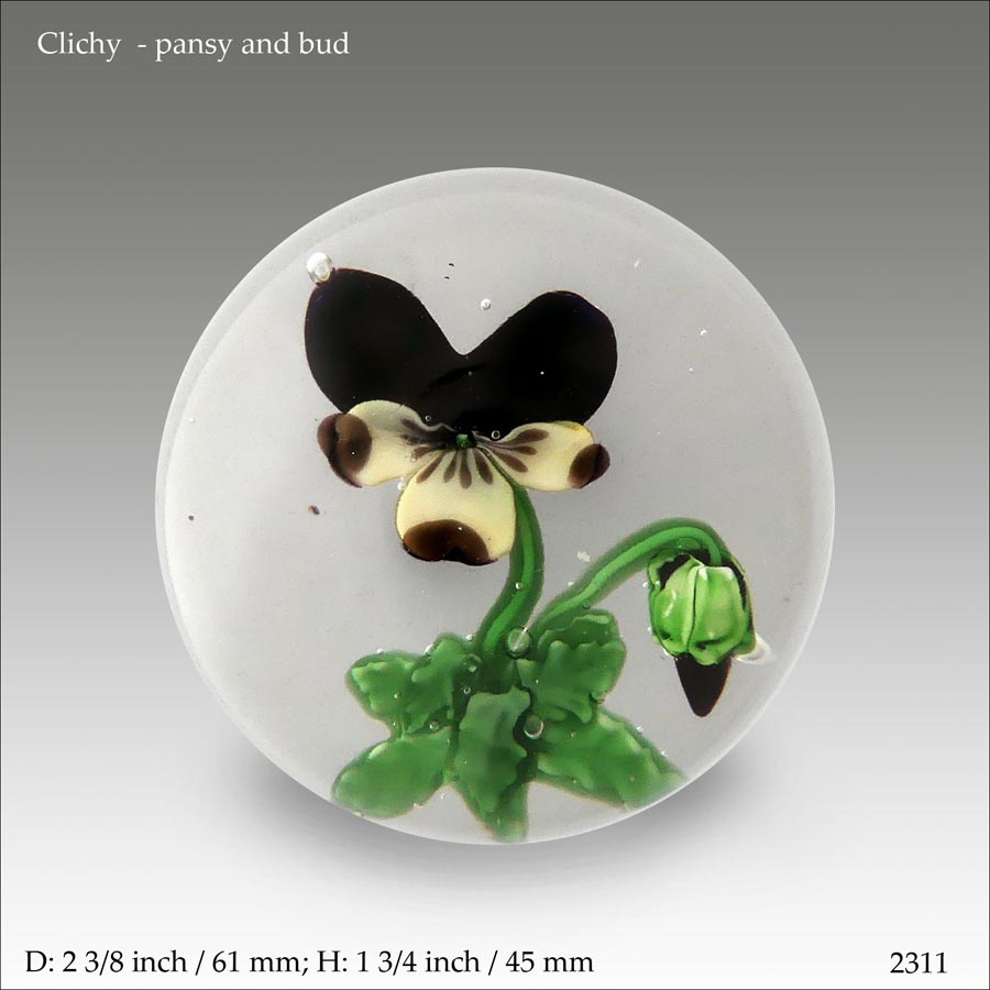 Clichy pansy paperweight (ref. 2311)