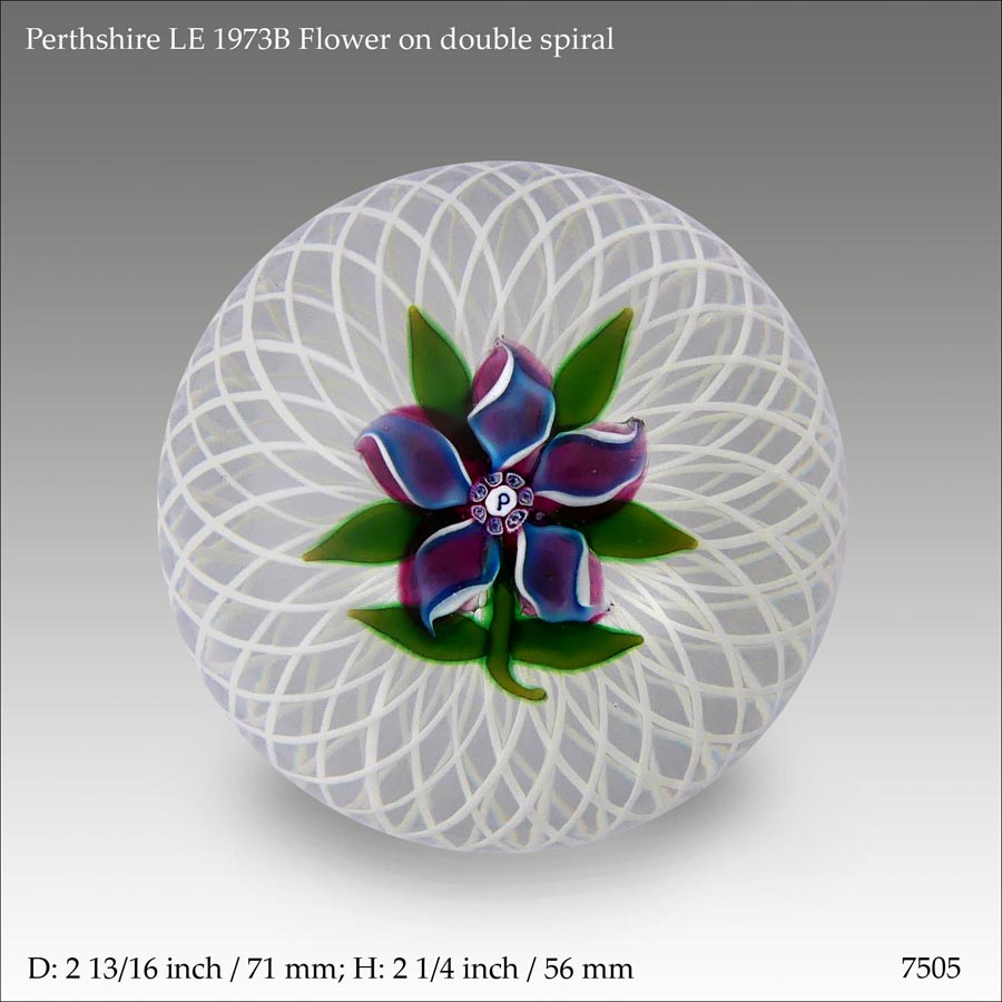 Perthshire1973B Flower paperweight (ref. 7505)