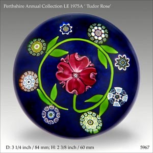 Perthshire Tudor Rose paperweight (ref. 5967)