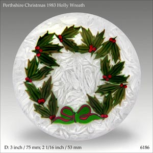 Perthshire Xmas 1983 paperweight (ref. 6186)