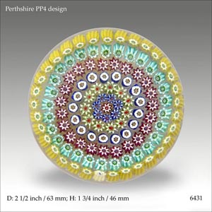 Perthshire PP5 millefiori paperweight (ref. 6431)