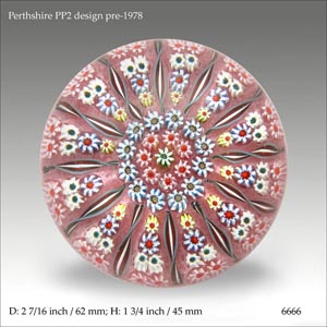 Perthshire PP2 millefiori paperweight (ref. 6666)